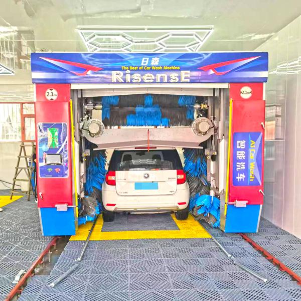 Risense 5 Brushes High Pressure Water Rollover Type Car Washing Automatic Machine Set with Wheel Brushes (CF-360)
