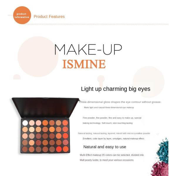 Cheap cosmetics makeup 35colors eyeshadow palette matte and glitter eye shadow palette