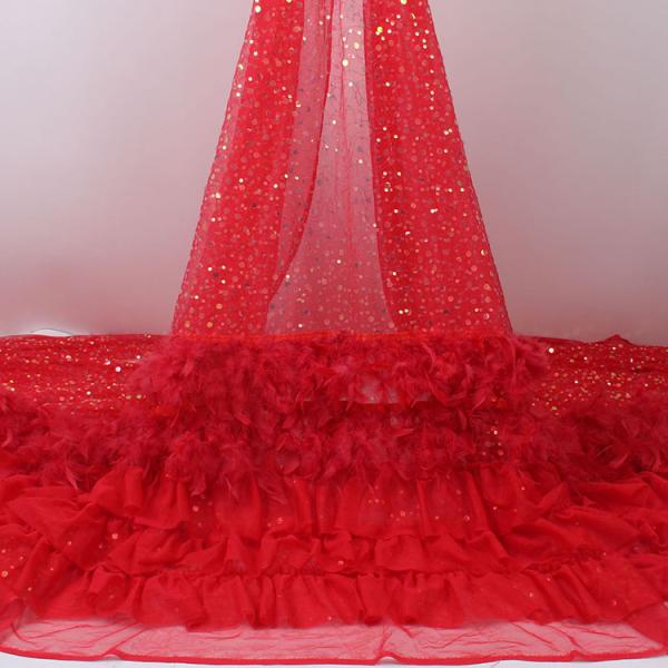 large payette sequin linen available sequin faux beaded trimming feather fabric bohomeian backdrop ostrich feather fabri