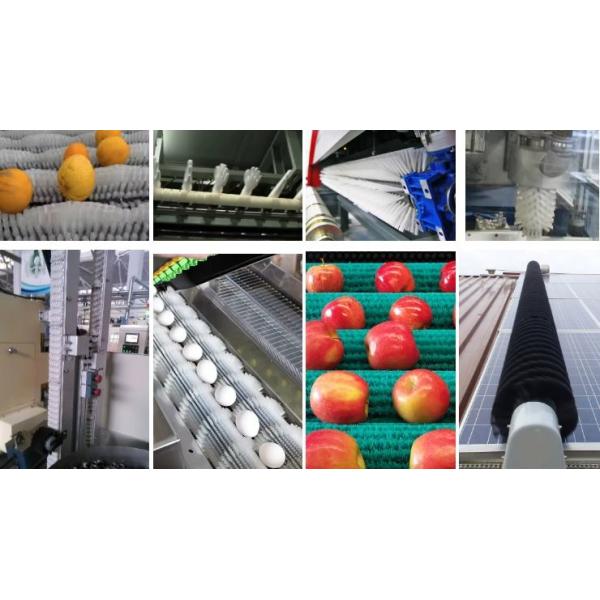 Durable Conveyor Cleaning Cylinder Brushes Segment Roller Brush For Debris Removal
