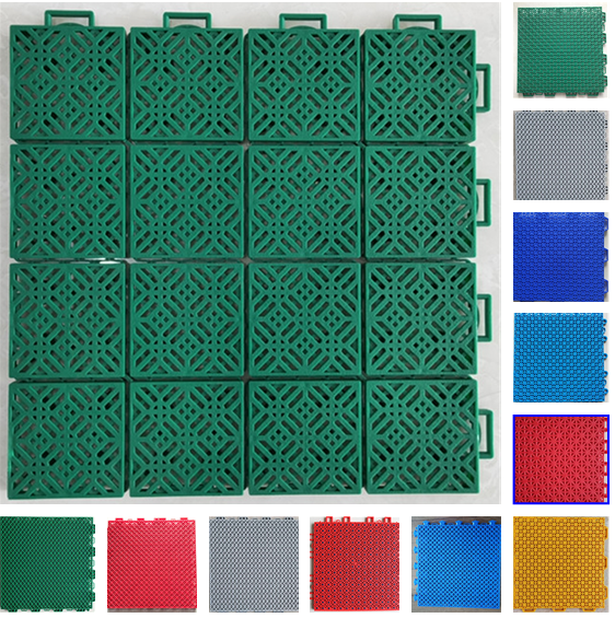 Synthetic Suspended PP Interlocking Sports Flooring Windproof