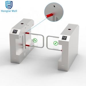 China Anti Rush Face Recognition Turnstile Single Pole 500mm Width Swing Barrier Gate on sale