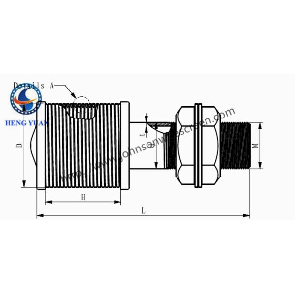 Durable Stainless Steel Water Nozzle , Johnson Slotted Water Screen Nozzle