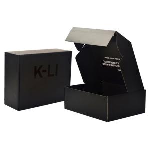 Wholesale Custom Black Tear Strip Cardboard Packaging Mailer Shipping Box from china suppliers