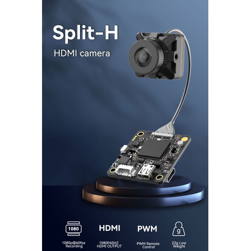 Runcam Split-H Support 1080P Recording And Output Built-In Microphone Remote Control Camera For RC Drone FPV Airplane