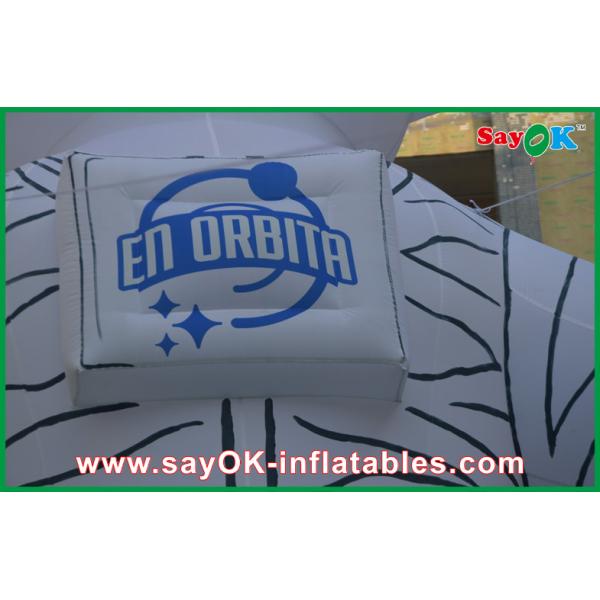 4m Oxford Cloth Outdoor Holiday Inflatables White Spaceman For Advertising