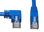 Left Angle Network Data Cable / Cat 6 Patch Cable RJ45 Gold Plated Male