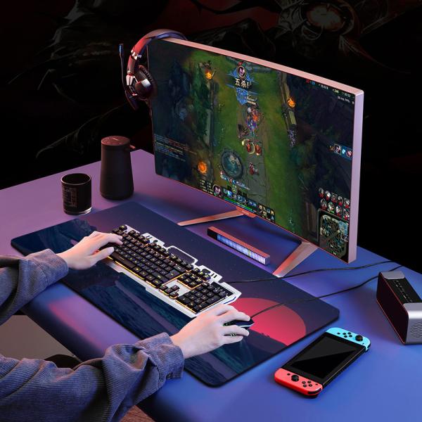Gaming Style Custom Logo Mouse Pad Printed Desk Mat Extended Anti-Slip Rubber Mousepad
