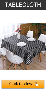 Tablecloth Rectangle Stain Resistant Spillproof Washable Polyester Gingham Table Cloth Outdoor Picnic, Kitchen holiday