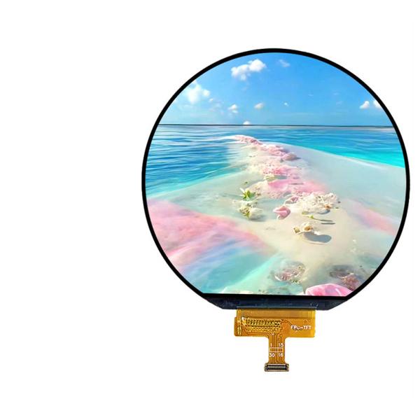 3.6 Inch Round TFT Display 544x506 30PINS LVDS Interface Driving IC ST72566 200cd/M2