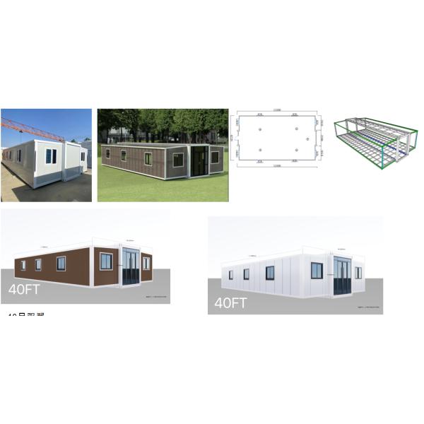 20ft Dual Wings Expandable Container House Mobile Villa for Park - with Courtyard, Kitchen - Ideal for Outdoor Living, Portable & Customizable