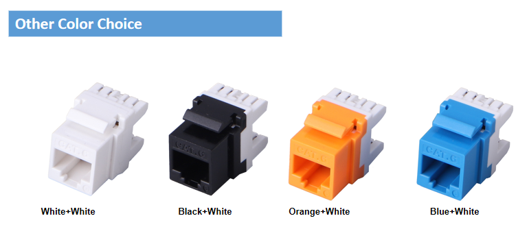 RJ45 Keystone Jack 180 Degree CAT6/CAT6A UTP for Reliable Network Connections
