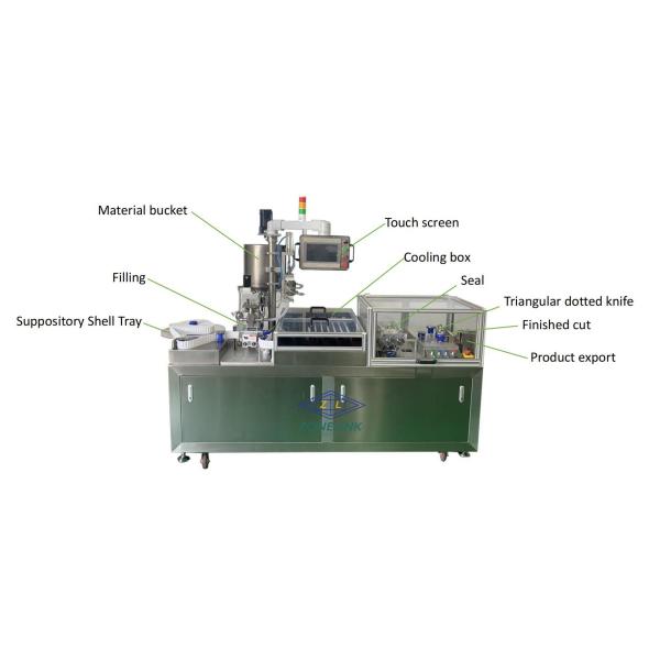 Vaginal Suppository Production Line With Boric Acid Filling And Sealing Machine