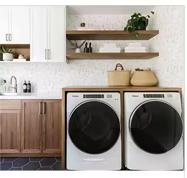 Kitchen Pantry Cabinets with Quartz Stone Countertop and Drawer Basket by YALIG 2024