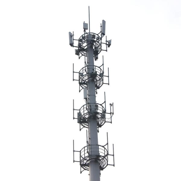Circular Polygonal Monopole Telecommunications Tower 15m Cellular