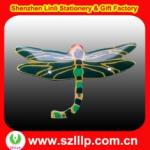 dragonfly shaped OEM LED lights flashing fasion name badges magnet