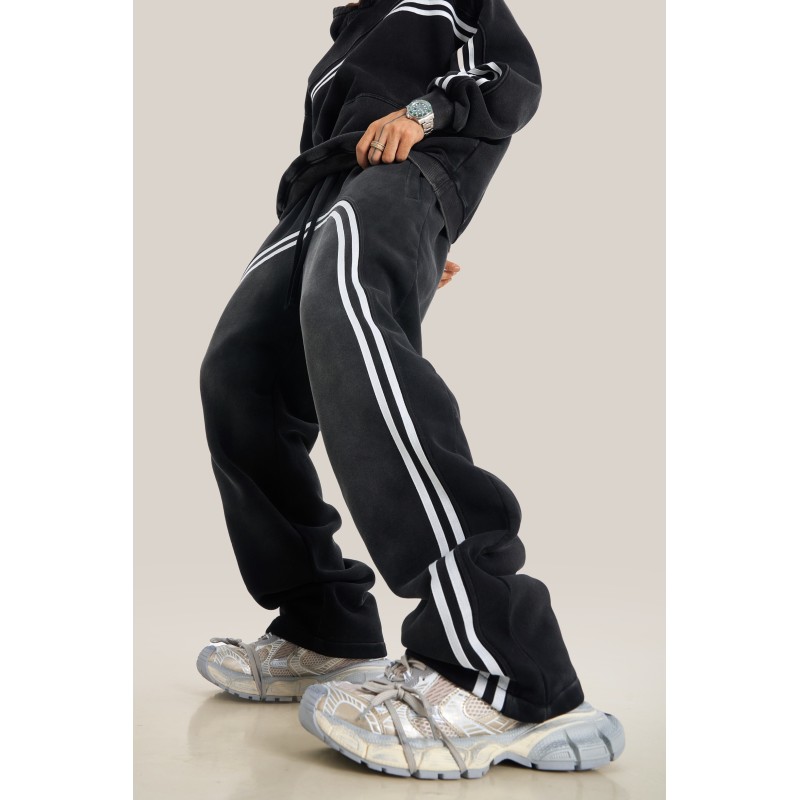 Men's Heavyweight Canvas Mid Sweatpants Breathable Waterproof Elastic Korean Style Washed Comfortable Loose Fit for Casual Daily