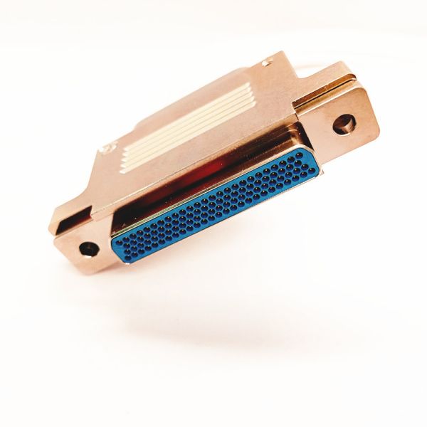 J30J Connector 1.27mm 100 Pins Micro D Crimp Type Connector with A3 Cable Clamp