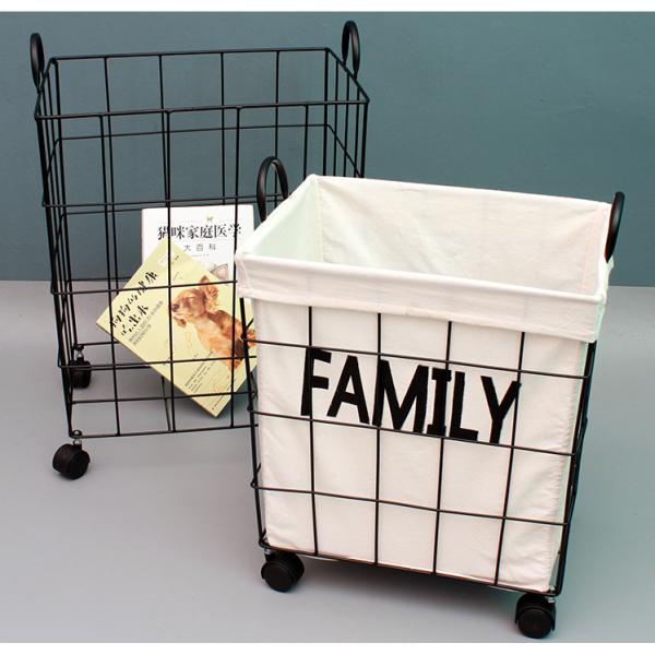 Nordic 360 Degree Rotating Rustproof Metal Wire Laundry Hamper