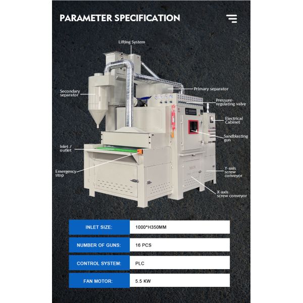 Conveyor Type Dustless Automatic Sandblasting Machine