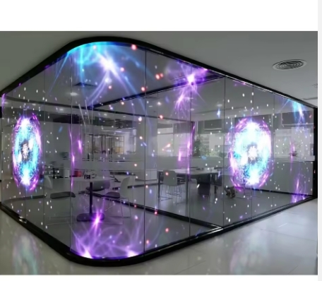 Indoor Holographic Transparent 3D LED Display Video Wall for Shopping Mall Advertising
