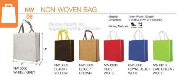 promotion advertising gift shopping bag laminated non woven bag with webbing handle, PP Nonwoven Recycled Bags Recycle B