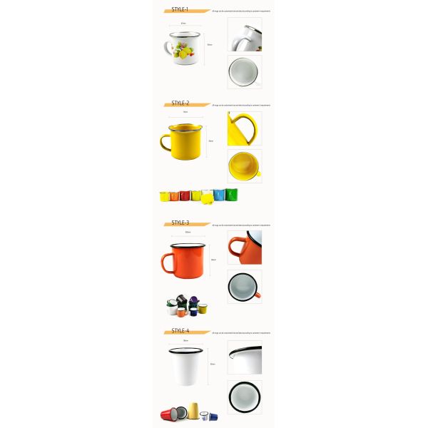 Carbon Steel Enamel Dinnerware Set Outdoor Picnic Camping Kitchenware Tableware