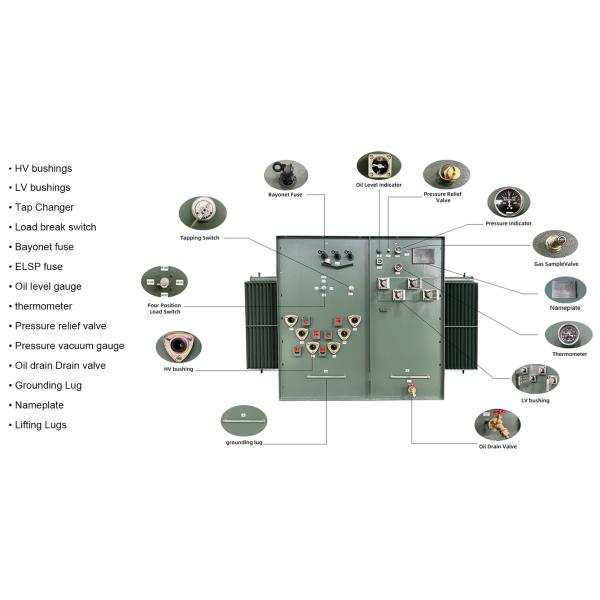 2000Kva Three Phase Pad Mounted Transformer 2MVA 12.47KV To 480V Meet DOE Efficiency Values With UL listed