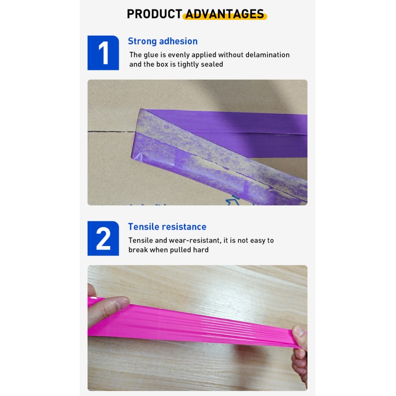 Custom Logo Multi Colored Adhesive Tape For Logistics Labeling Household Storage Use