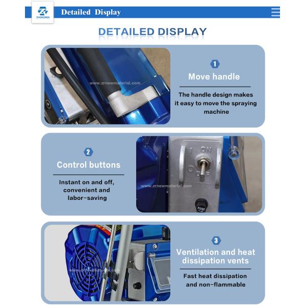 Customised High Pressure Airless Spraying Machine 2200W Precise Control With Move Handle
