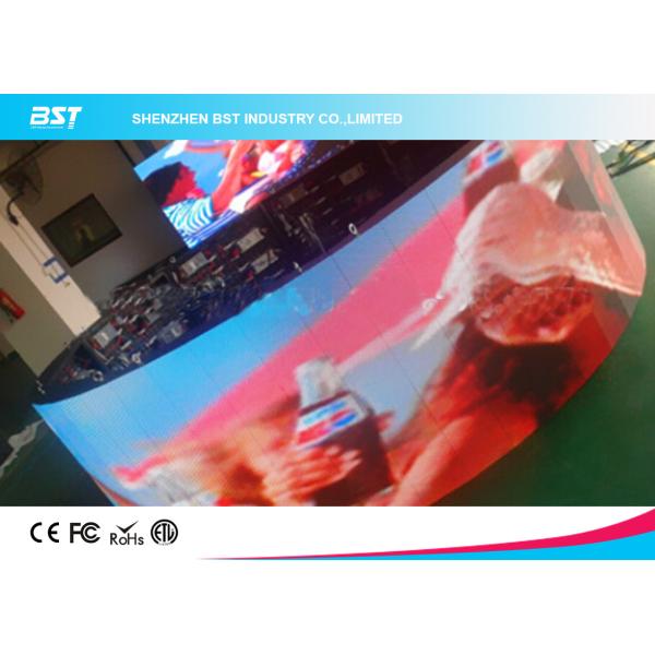 IP65 High Brightness SMD 3 in 1 Outdoor curved video LED Display screen 8mm pixel pitch