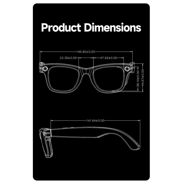 Smart Audio Glasses Wireless Calls Earphones Voice Assistant Sunglasses