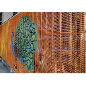 Double Hooks Chain Link Curtain Aluminium Anodized Surface Treatment