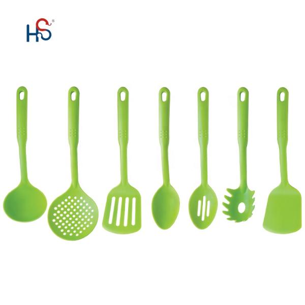 Sustainable Cooking Utensils Set 7 Pieces Nylon Tools for Nonstick Cookware Blue