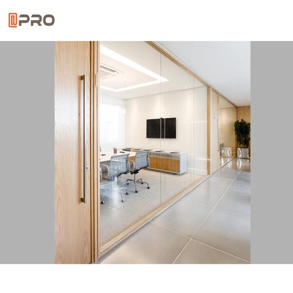 Custom 1.2mm Glass Wall Partition Panel Material Removable Folding Office Partition Walls
