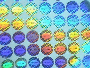 Anti Counterfeiting Gloss Lamination Authentic Hologram Stickers