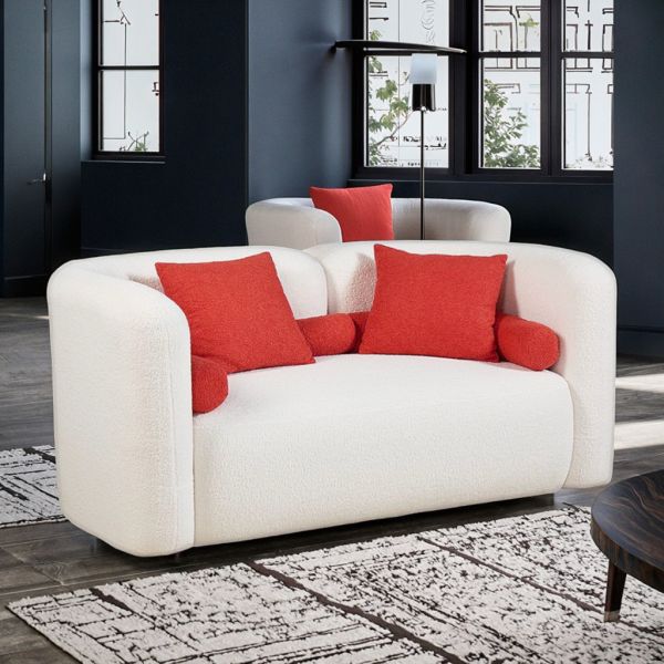 Simple Fabric Frame Extendable 2-Seater Curved Modular Sofa Comfortable Living Room Reclining Corner Sofa Modern Sponge