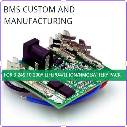 KLS 10-200A Customized 3-24S Battery BMS Board for NMC/Lifepo4/Sodion-ion Pack