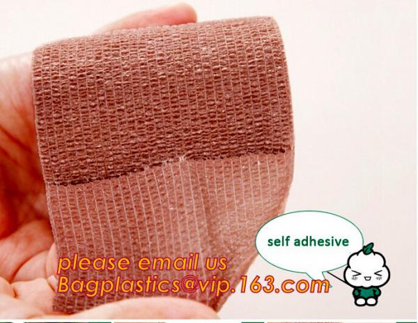 Water resistant best quality beautiful cohesive vet bandages, Medical surgical consumables vet colored elastic wrap cust