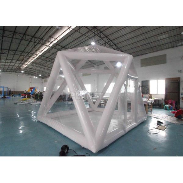 Portable Large Clear Bubble House Inflatable Triangle Transparent PVC Inflatable Camping Tent