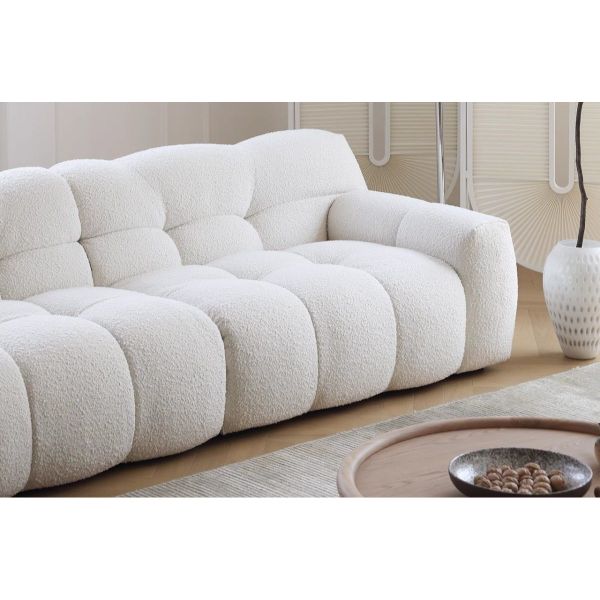 Custom Modern Villa Living Room Sofa Bed Sponge Corner Sofa Modular Sectional Lamb Fleece Cloud Couch Home Apartment