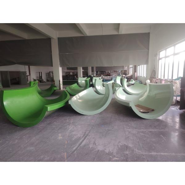 FRP Custom Water Slides Toboggan 6 People Fiberglass Family Slide Aqua Park Equipment Factory