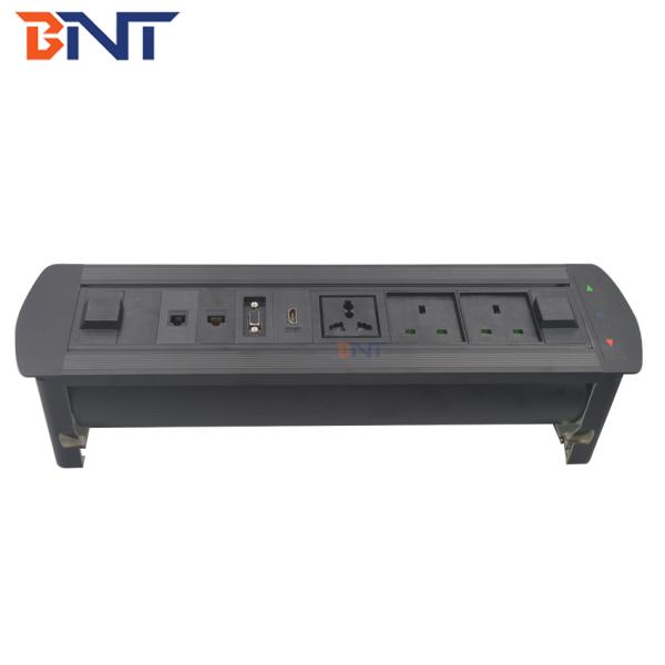 smart office desk power socket conceal track outlet / universal multi power track socket outlet adapter customized