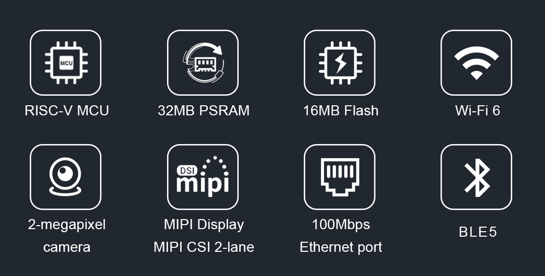 JC1060P470C_I_W_Y 7-inch IPS Full-Flat Panel ESP32-P4 Development Board with Integrated Camera and Housing