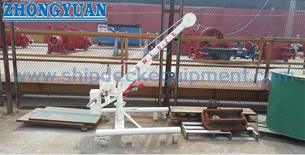 0.2–0.8T Movable Garbage Davit | Ship Deck Cargo Hold Lifting Equipment