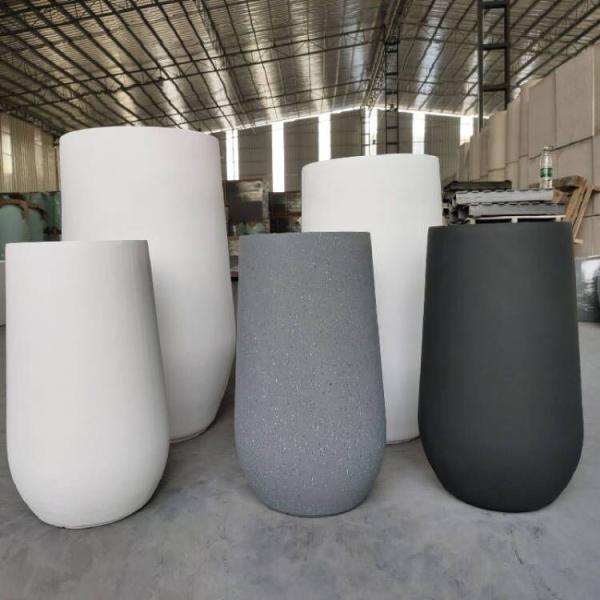 Smooth Surface Fiber Clay Planter For Business Durable And Stylish Choices