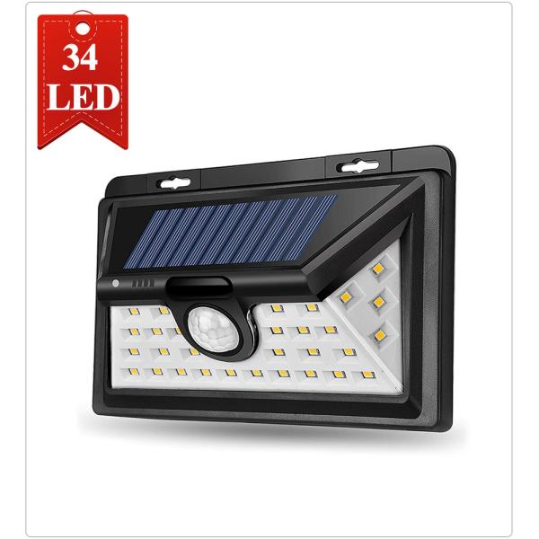 72LED IP65 3 Head Solar Security Light With Motion Sensor 360 Degree