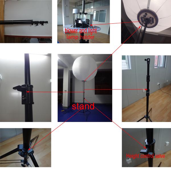 Advertising Inflatable Lighting Decoration Stand Balloon With Tripod , Inflatable Lighting Tripod Balloon