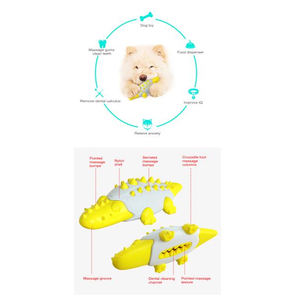 Designer Crocodile Model Dog Indestructible Toy Molar Rod With Customization