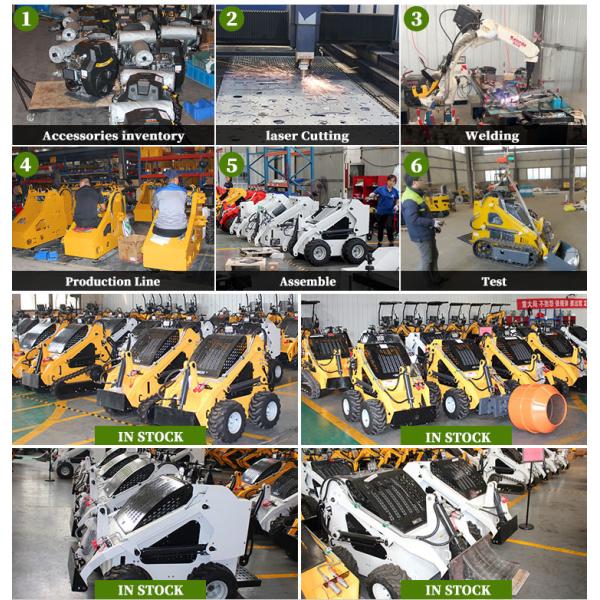 Multifunction Agricultural Small Compact Gasoline Wheel Skid Steer Loader Mini Skid Steer Loader Certified Factory